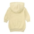 thumbnail image 4 of Vedolay Cute Tops for Girls Winter Sweatshirts Long Sleeve Crew Neck Loose Solid Color Pullover Top,Khaki 2-3 Years, 4 of 5