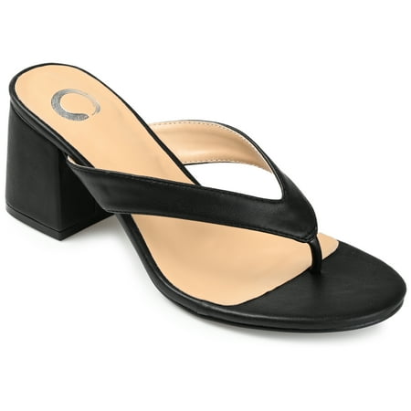 

Journee Collection Womens Alika Slip On Block Heel Sandals