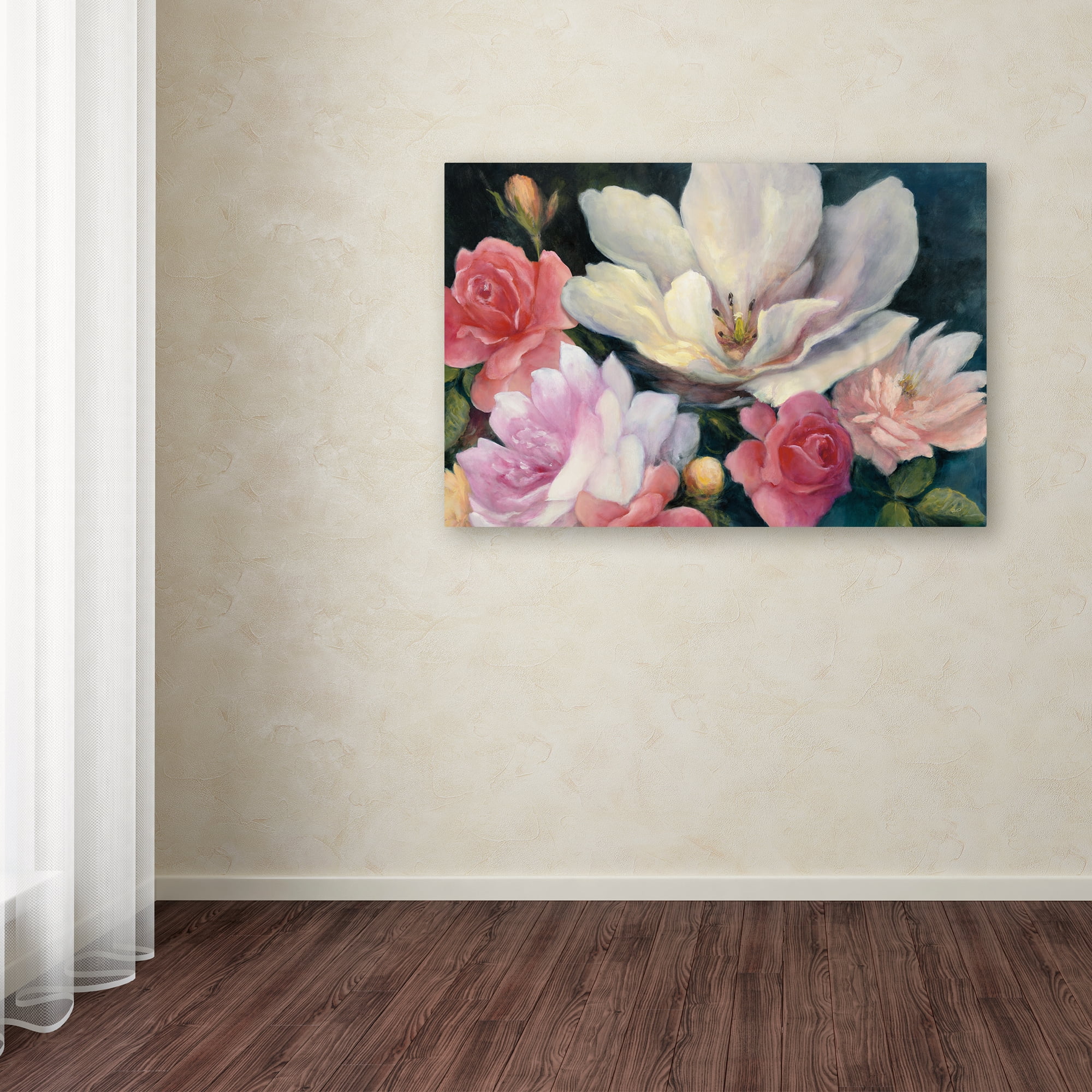 Trademark Fine Art 'Flemish Fantasy Rose Crop' Canvas Art by Julia Purinton