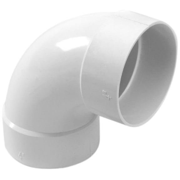 NDS 48228 Schedule 35 4 in. Hub Each x 4 in. D Hub PVC Elbow