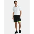 thumbnail image 2 of Athletic Works Men's and Big Men's 2 in 1 Gym Shorts with Liner, 6" & 8" Inseams, Sizes S-3XL, 2 of 5