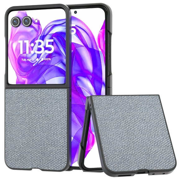 for Motorola Razr 60 Ultra / Motorola Razr Ultra 2025 Sparkly Case, Slim Fit Glitter PC Anti-Scratch Luxury Shockproof Protective Lightwieght Wireless Charging Phone Case Cover - Black