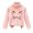 Pink, variant on Toddler Girl's Long Sleeve Crew Neck Tops High Collar Print Unisex Pullover Sweatshirt Size 3-4T ,Black