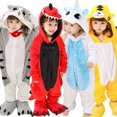 thumbnail image 2 of Monos con capucha de una pieza para niños, Onesies de invierno, pijamas cálidos de lana para niños, ropa de dormir para niños, Halloween, Navidad, Cosplay, 2 of 4