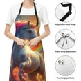 thumbnail image 4 of Zufioo Rainbow Sunset Cloud White Horse Print Adult Waterproof Apron, Cooking Apron, Flower Arranging and Painting Apron-Adjustable Straps, with Pockets, Kitchen Supplies-One Size, 4 of 9
