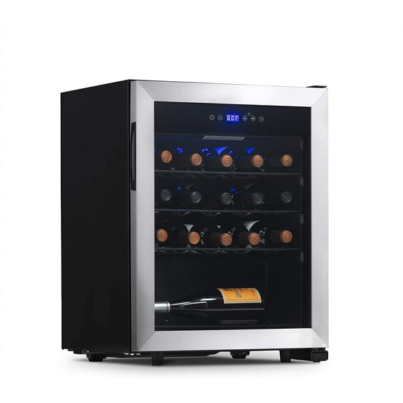 Restored Newair NWC023SS00-RB Freestanding Wine Fridge with Digital Thermostat, 23 Bottles, Stainless Steel (Refurbished)