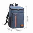 thumbnail image 6 of Insulated Lunch Bag, Lunch Cooler Bag, Black Backpack, Cooler Bag, 16X11X7 Inch Heavy Duty Oxford Cloth Zippered Leakproof Insulated Bag with Built in Water Bottle Holder for, 6 of 7