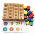 thumbnail image 4 of Materiales Sensoriales Montessori - Cilindros con s de Control Y Paquete Familiar de Enchufe de Cilindro - Juguete Educativo de CUTICAT Juego de juego de formas, 4 of 8