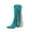 Sky Blue, variant on Fringe Boots for Women Western Metal Tassel Comfortable Square Toe Thick Heel Cowgirl Mid Calf Boots Pink 5.5(36)