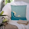 thumbnail image 3 of Farmhouse Decorative Throw Pillow Cover Big Ocean Wave and Tropical Island Decoration Home Decor Cotton Linen Cushion Case for Sofa Couch, 18" x 18", 3 of 6