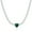 Emerald, variant on Sterling Silver Created Emerald Heart Necklace for Women - Meaningful Heart Tennis Necklace - Beautiful Heart Necklace for Valentine's Day