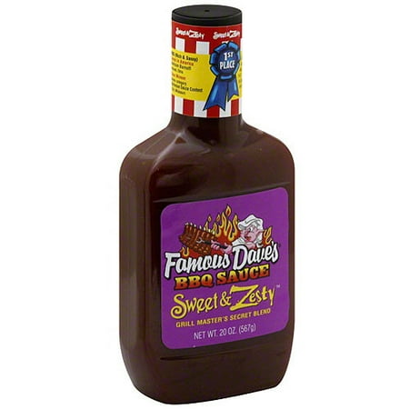 Famous Dave's Sweet & Zesty BBQ Sauce, 20 oz (Pack of 12) - Walmart.com