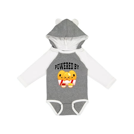 

Inktastic Powered by Chicken Nuggets Gift Baby Boy or Baby Girl Long Sleeve Bodysuit