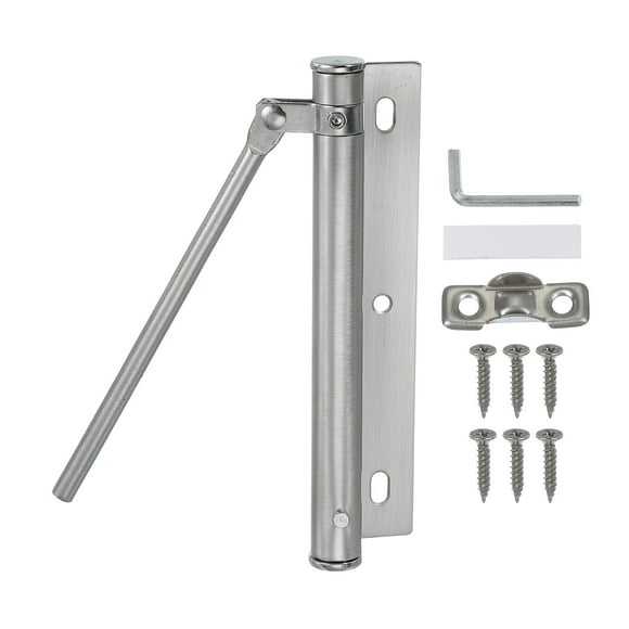 5.5 Inch Screen and Storm Door Closer Spring Door Stop Screen Door Latch Security Stopper Silver Tone
