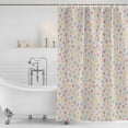 thumbnail image 3 of Colorful Polka Dot Shower Curtain, Waterproof Shower Curtains for Bathroom, Vintage Minimalist Geometric Beige Washable Fabric Bathtub Curtain Set Bath Decor with 12 Hooks Stall 36"x72", 3 of 8