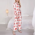 thumbnail image 3 of Yiaed Pink Hearts1 Print Pajamas Women's Long Sleeve Sleepwear Soft Button Down Loungewear Pjs Lounge Set Nightwear Womens Pajama Pants-, 3 of 7