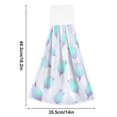 thumbnail image 2 of Haosy 2 Pack Kitchen Wash Cloths with Hanging Loops Absorbent Absorbent Quick Drying Hand Towels, Green Blue Pitaya, 2 of 7