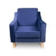 thumbnail image 1 of Sillón Menken SofaMatch, Tela de Terciopelo, Patas Natural azul Unitalla, 1 of 5