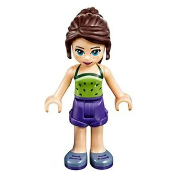 Naomi (Purple Shorts, Lime Top) - LEGO Friends Minifigure (2017)