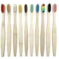 thumbnail image 4 of 10pcs/set Natural Bamboo Toothbrush Soft Bamboo Toothbrush With Bristles, 4 of 5