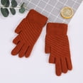 thumbnail image 2 of beishanbush Gloves Mittens Promo 23cm Winter Knitted Screen Gloves Adult Gloves Orange, 2 of 5