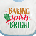 thumbnail image 4 of Inktastic Christmas Baking Spirits Bright with Green Oven Mit Boys or Girls Baby Bib, 4 of 4