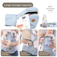 thumbnail image 4 of Izrizr 6-in-1 Baby Carrier with Hip Seat, Ergonomic Baby Wraps Carrier, Head Support and Breathable Mesh for Newborn Toddlers up to 44 lbs, Blue, 4 of 9
