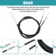 thumbnail image 4 of 1 Juego Universal Freno Estacionamiento Freno Cable Kit Metal Plástico Negro, 4 of 7