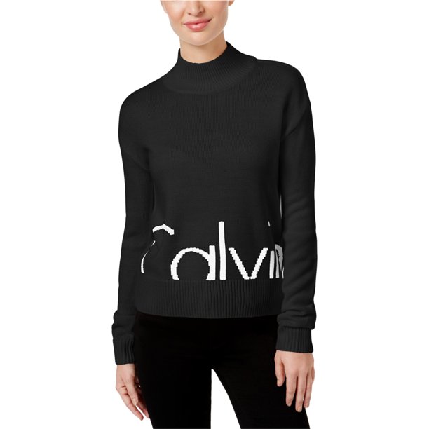 Suéter de punto Calvin Klein mujer negro extragrande Tejer