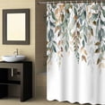 thumbnail image 2 of Fabric Shower Curtain Retro Farmhouse Style Plants Green Leaves Shower Curtains with 12 Hooks Waterproof Machine Washable Bath Curtains for Bathroom, 60 x 72in, 2 of 6