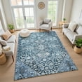 thumbnail image 7 of Addison Rugs Mayfield Premium Machine Washable Transitional Aztec Blue Rectangle Rug, 2'6" x 3'10", 7 of 7