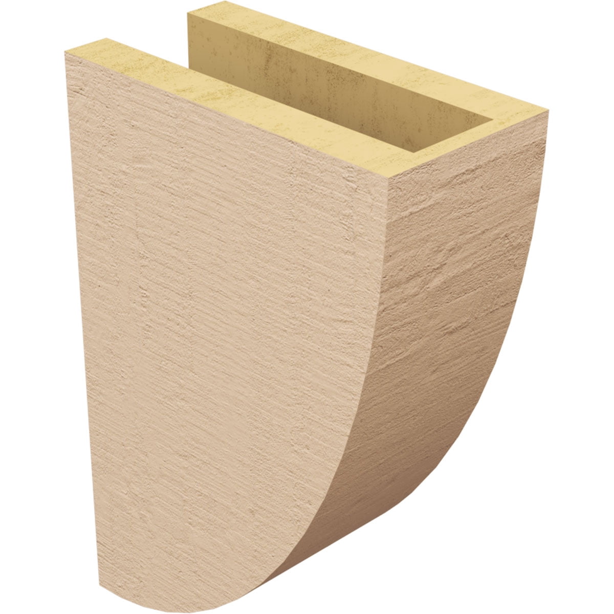 4"W x 8"D x 12"H Classic Durham Rough Cedar Woodgrain TimberThane Corbel, Primed Tan