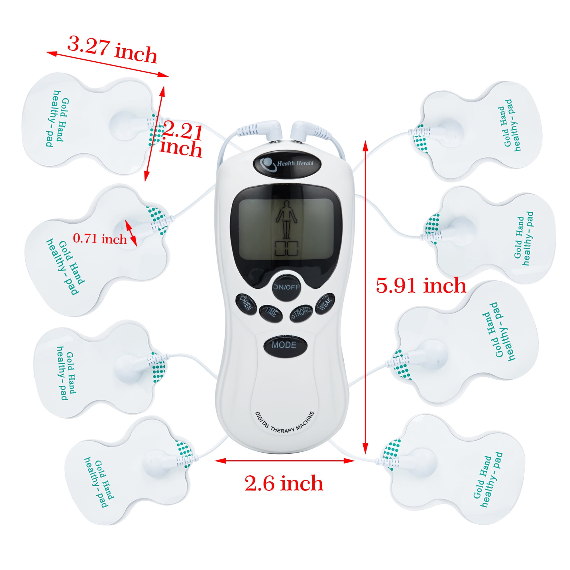 Onemayship Tens Unit Electrical Massager Pulse Muscle Stimulator Back Pain  Relief Electrical Stimulation Muscle Relax Therapy