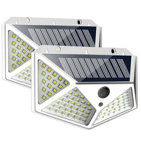 

Waterproof 100 LED PIR Motion Sensor Solar Power Light White 2Pack