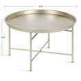 thumbnail image 2 of Kate and Laurel Mahdavi Modern Coffee Table, 26 x 26 x 16, Silver, Unique Coffee Table with Sophisticated Design, 2 of 8