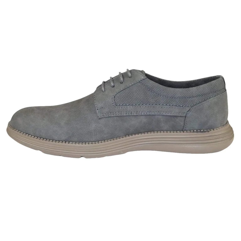 Men\'s Suede Casual Lace-Up Shoes in Light Gray s-l400.jpg main image 3