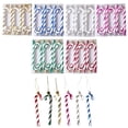 thumbnail image 1 of 6Pcs Christmas Crutch Plastic Candy Cane Ornaments Christmas Tree Hanging Pendant for Holiday Party Festival Decor Golden, 1 of 6