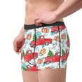 thumbnail image 4 of Disketp Watercolor Red Truck And Fir Tree Men'S Boxer Briefs,Soft And Breathable Cotton Underwear With Comfortflex Waistband, 4 of 9