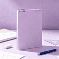 thumbnail image 4 of A5 Refillable Binder Notebook Top Spiral Binding Lined 60 Sheets Portable Writing Pad For Office Meeting Planning (Light Purple), 4 of 5