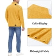 thumbnail image 5 of Men‘s Long Sleeve Fleece Quarter-Zip Spring Autumn Casual Pullover Athletic Sports Sweatershirt Turtleneck Sweater, 5 of 7
