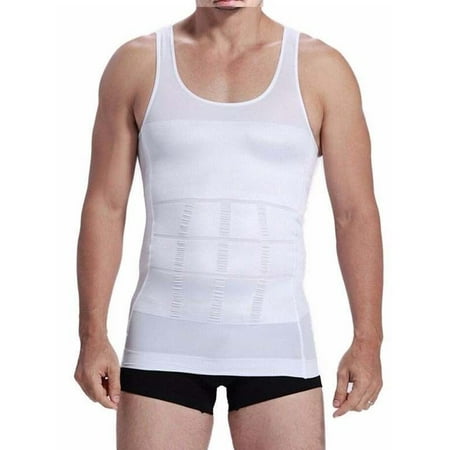 

Pudcoco Mens Slimming Body Slim Chest Tummy Shaper Vest Under Shirt Waist Back Support