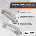 thumbnail image 3 of Brushed Metal Grab Bars For Bathroom, Strong Shower Handle And Bath Handle For, 3 of 7
