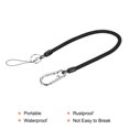 thumbnail image 3 of Uxcell Retractable Coil Spring Keychain Clasp with Big Key Ring 360mm, 1 Pack Plastic Spiral Stretchy Cord, Black, 3 of 5