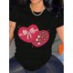 thumbnail image 1 of Women Trendy Valentine's Day Graphic Tee Short Sleeve T-Shirt Crew Neck Shirt Casual Comfy Tees For Daily Wear, 1 of 5