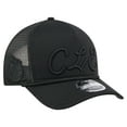 thumbnail image 3 of Men's New Era Black Cleveland Guardians City Initial 9FORTY A-Frame M-Crown Adjustable Trucker Hat, 3 of 5