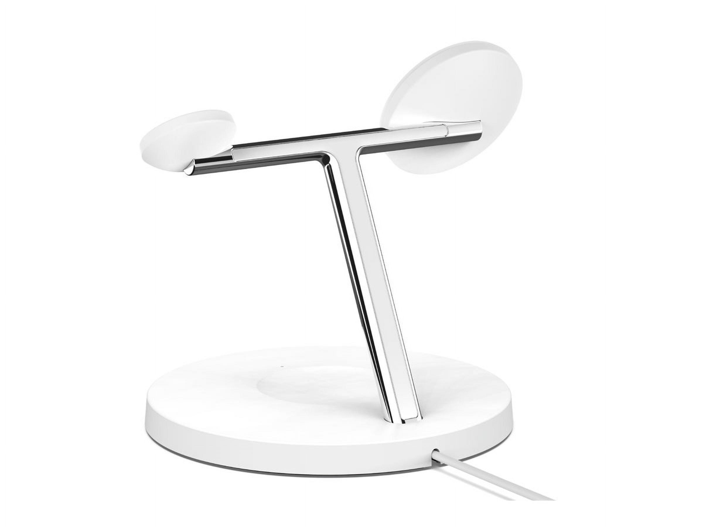 Restored Belkin- 3-in-1 Wireless Charging Stand (Older 2021 Release) for Apple Watch, iPhone Series, AirPods, White (Refurbished)