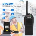 thumbnail image 2 of Long Range & Rechargeable Two-Way Radio GOCOM GD100 DMR 4 watt of Power Provides up to 250,000 sq. ft. / 20 Floors of Digital & Analog Long Distance Walkie Talkies 4 Pack, 2 of 5