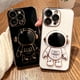 thumbnail image 2 of Funda de teléfono de astronauta de lujo para iphone 11, 12, 13, 14 Pro Max, XS, X, XR, 7, 8 Plus, SE 2020, 22 Mini, funda de silicona a prueba de golpes Fivean unisex, 2 of 2