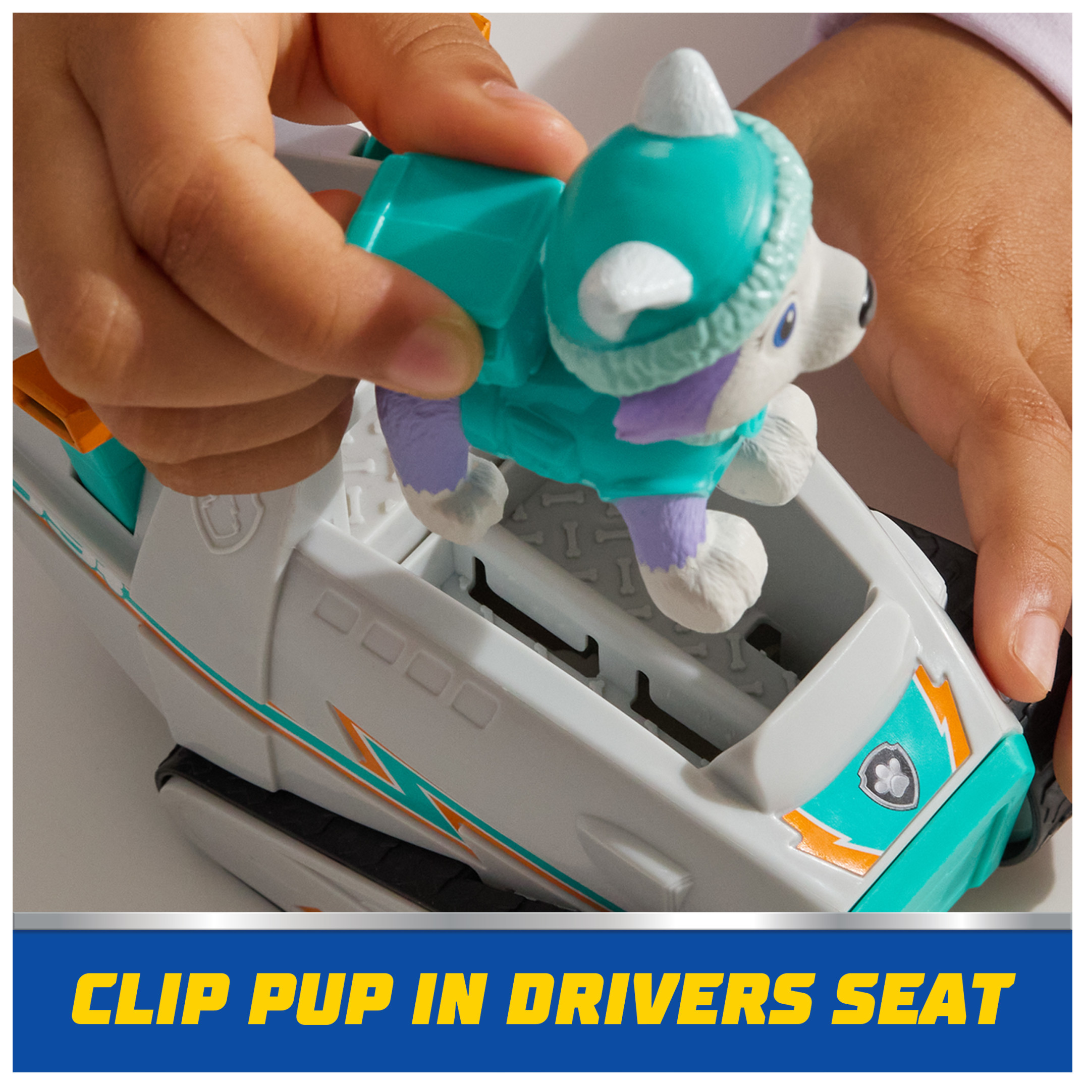 PAW Patrol Snow Plow Vehicle with Collectible Everest Figure, Sustainably Minded Toys for Kids Ages 3+