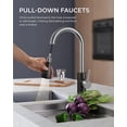 thumbnail image 2 of FORIOUS Kitchen Faucets, Brushed Nickel Kitchen Faucet with Pull Down Sprayer, High Arc Single Handle Stainless Steel Sink Faucets 1 or 3 Hole, Kitchen Sink Faucets for Farmhouse Camper Laundry Rv Bar, 2 of 12